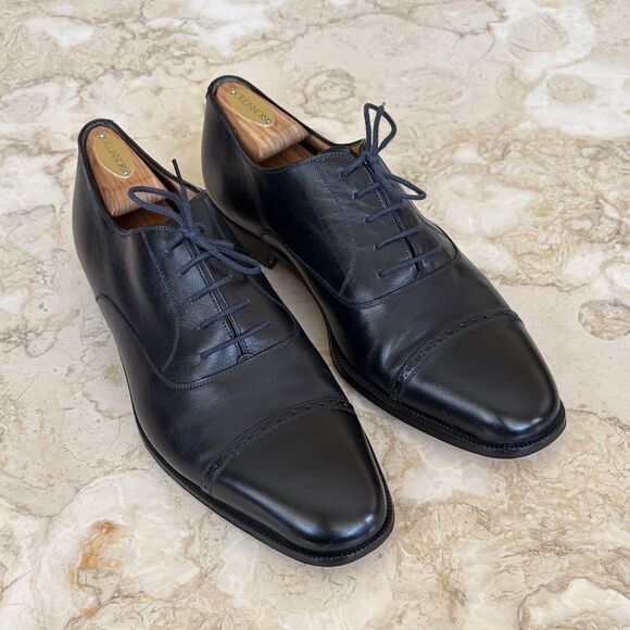 Bally Cap Toe Leather Oxfords Mint Condition $2,050 New - Picture 2 of 16